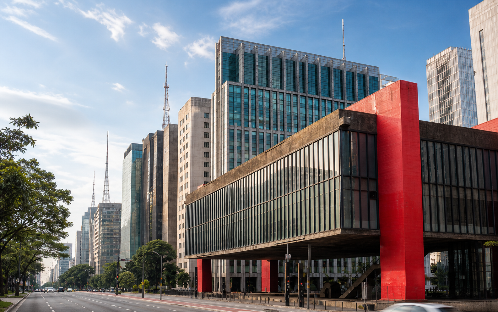 Avenida Paulista e MASP em São Paulo