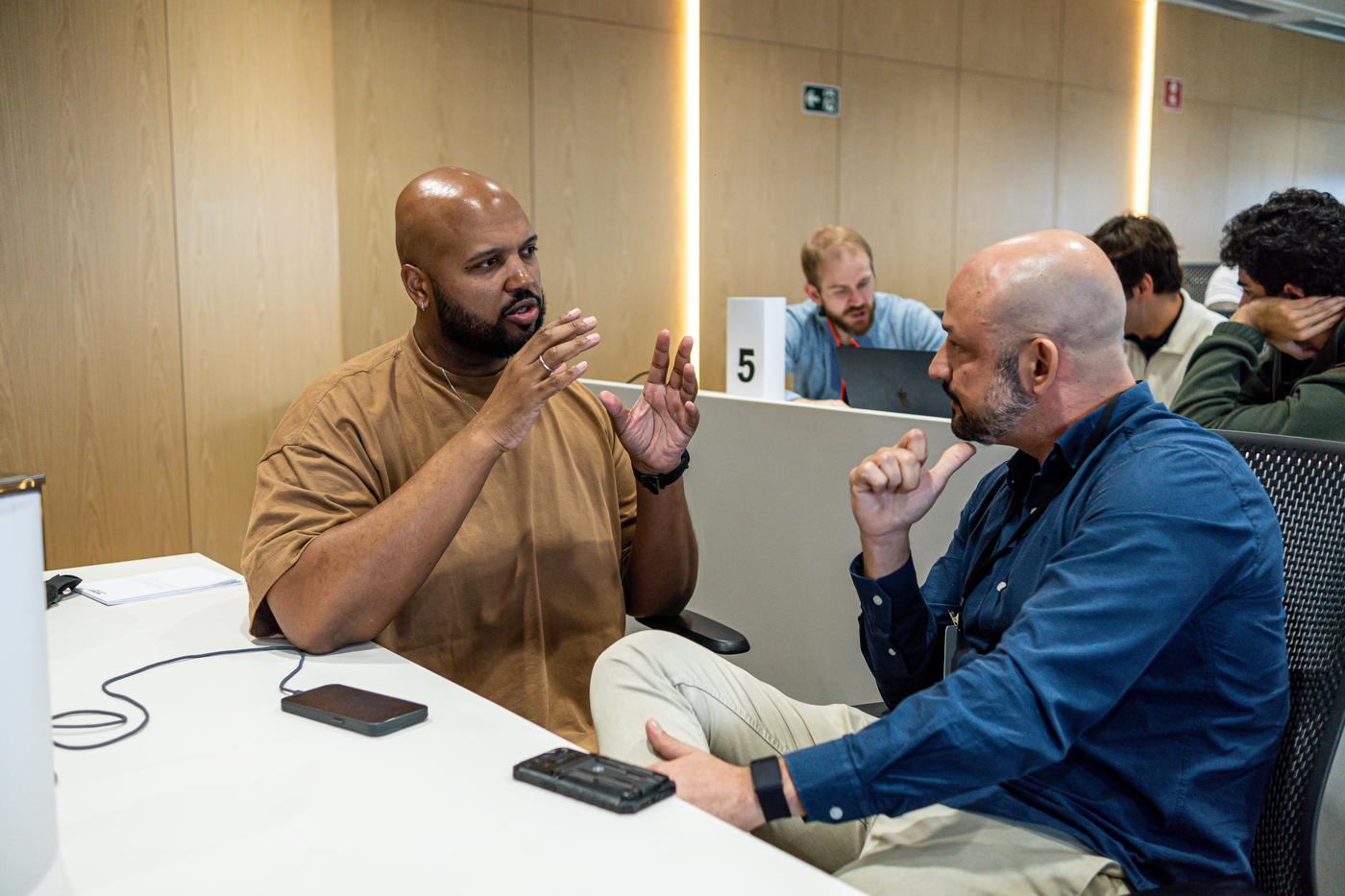 Group mentorship conversation during the Journey