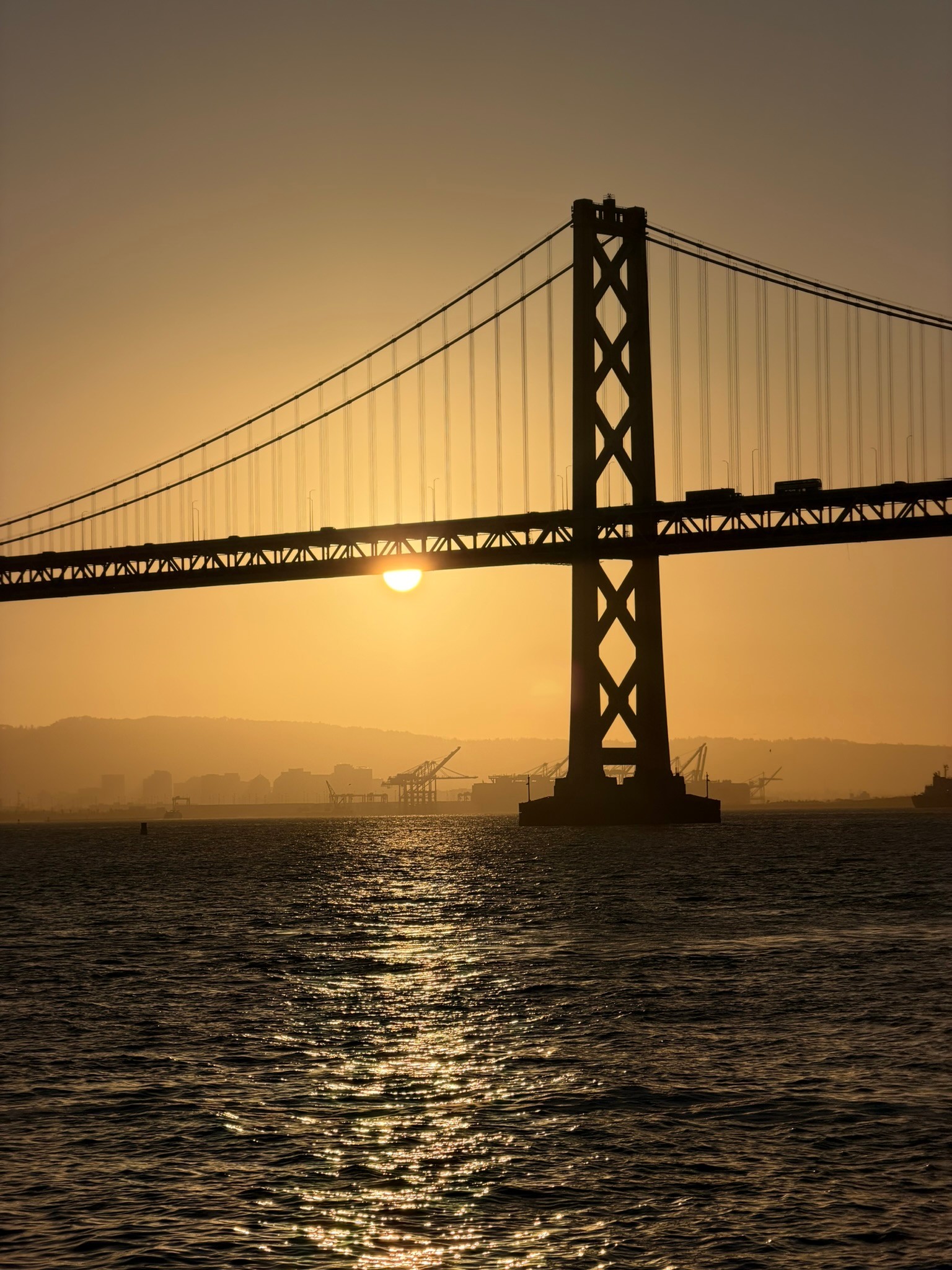 Fim de dia na Bay Bridge