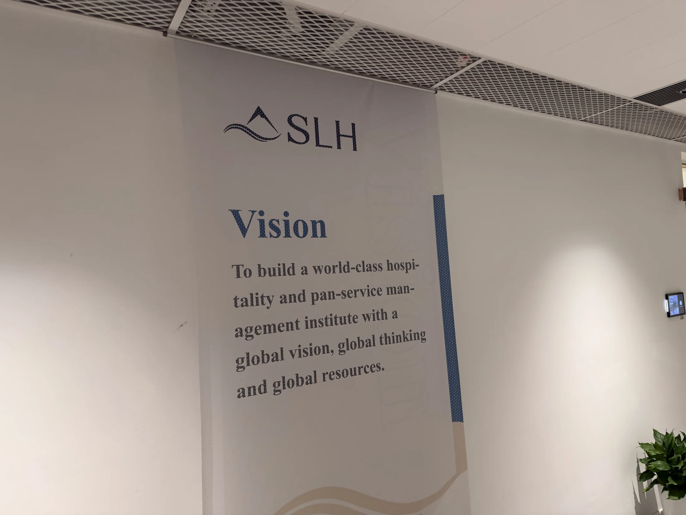 Painel de visão institucional da SLH.