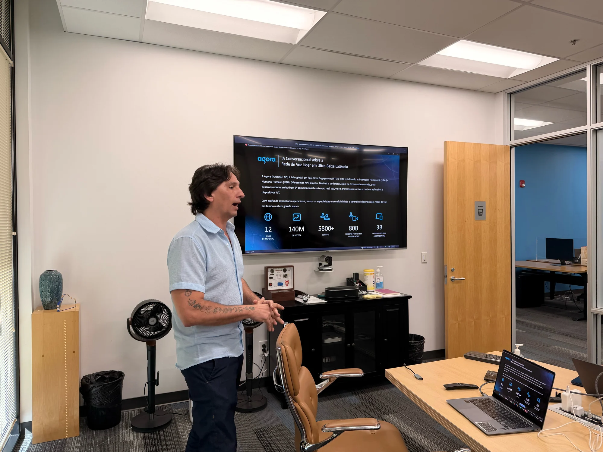 Registro 7 da visita à Agora.io em Santa Clara